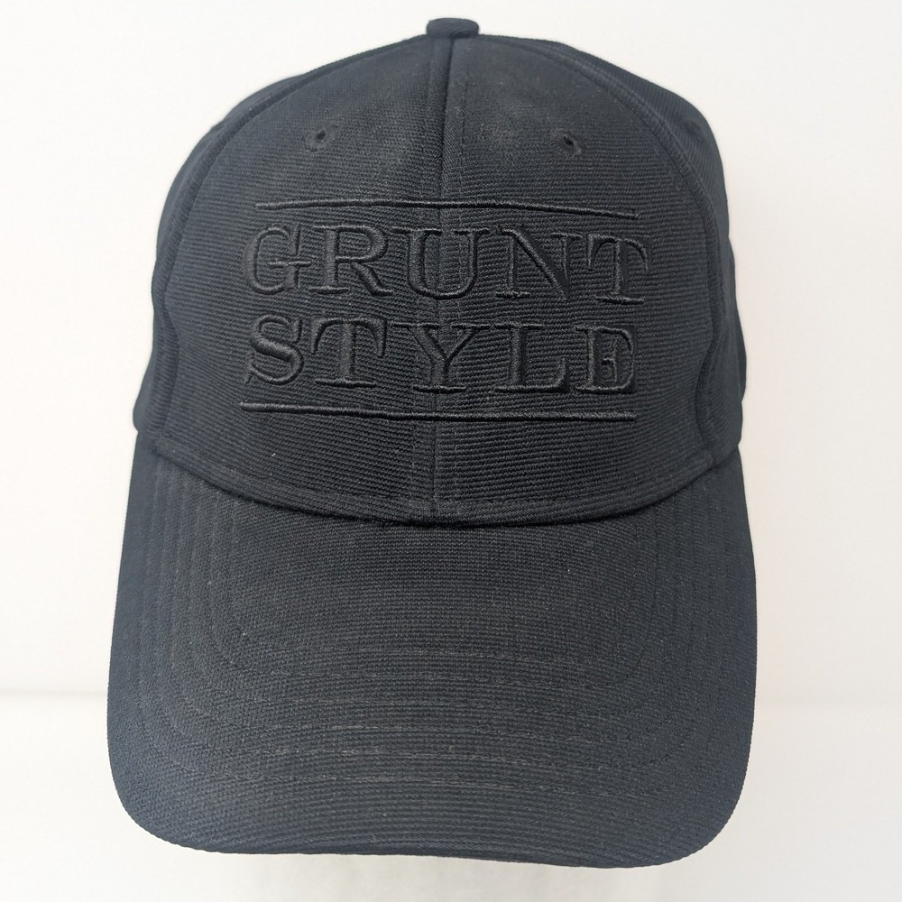 Grunt‎ Style Black Flexfit Hat Men's Stretch Embroidered Logo Pro Back